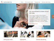 Tablet Screenshot of novartisclinicaltrials.com